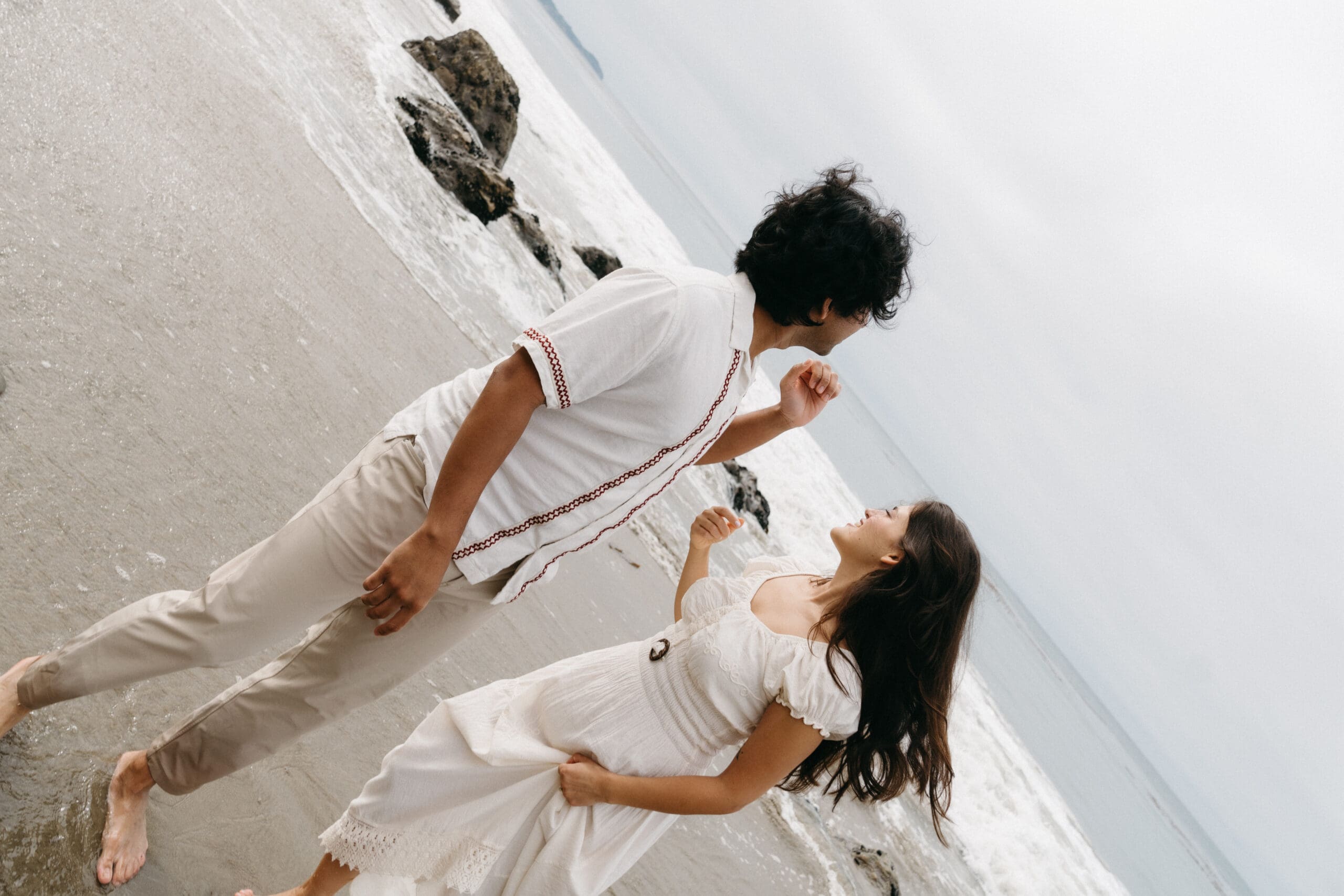 Early morning beach engagement session in Malibu, CA