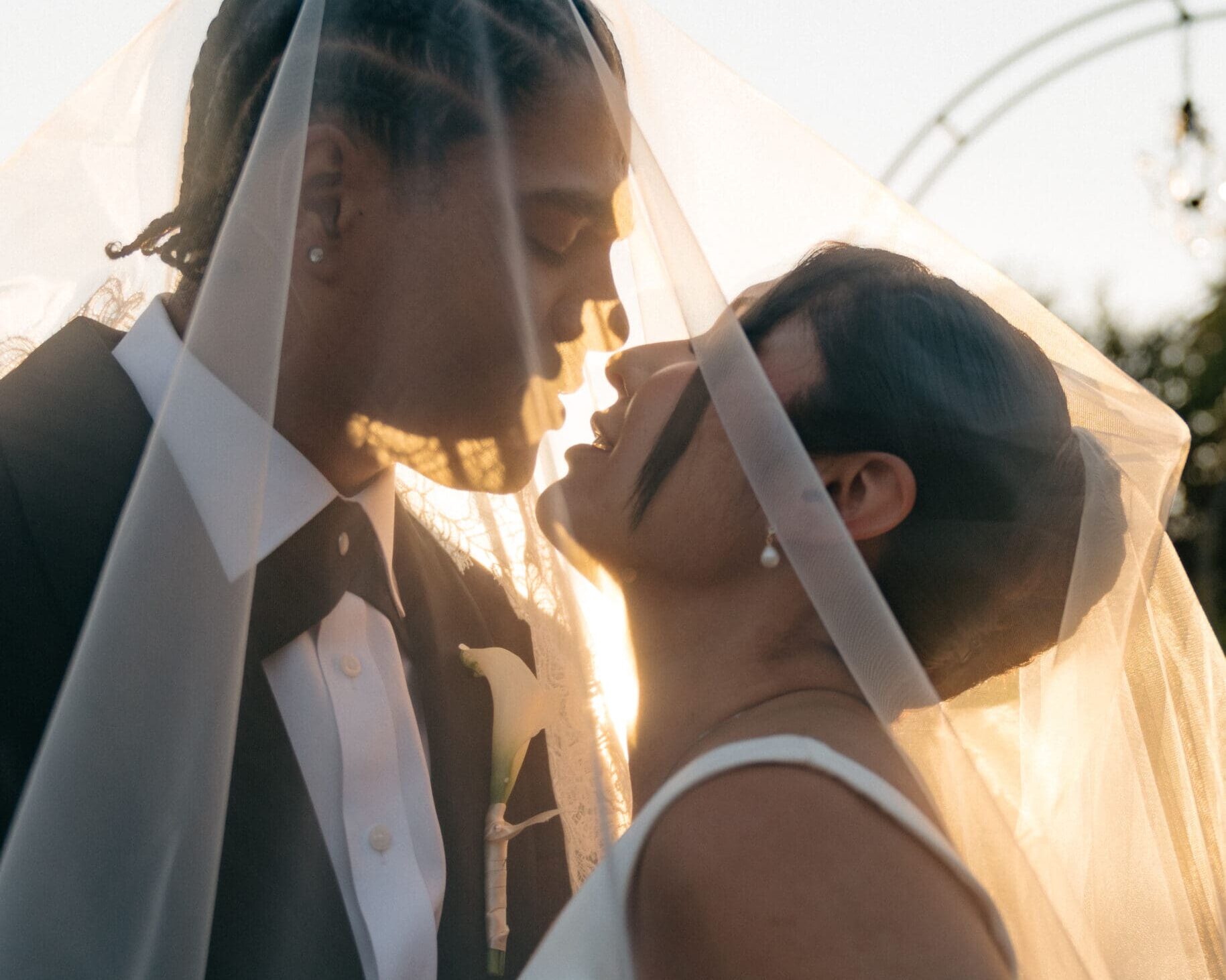 Serendipity Gardens Sunset Wedding in Oak Glen, California