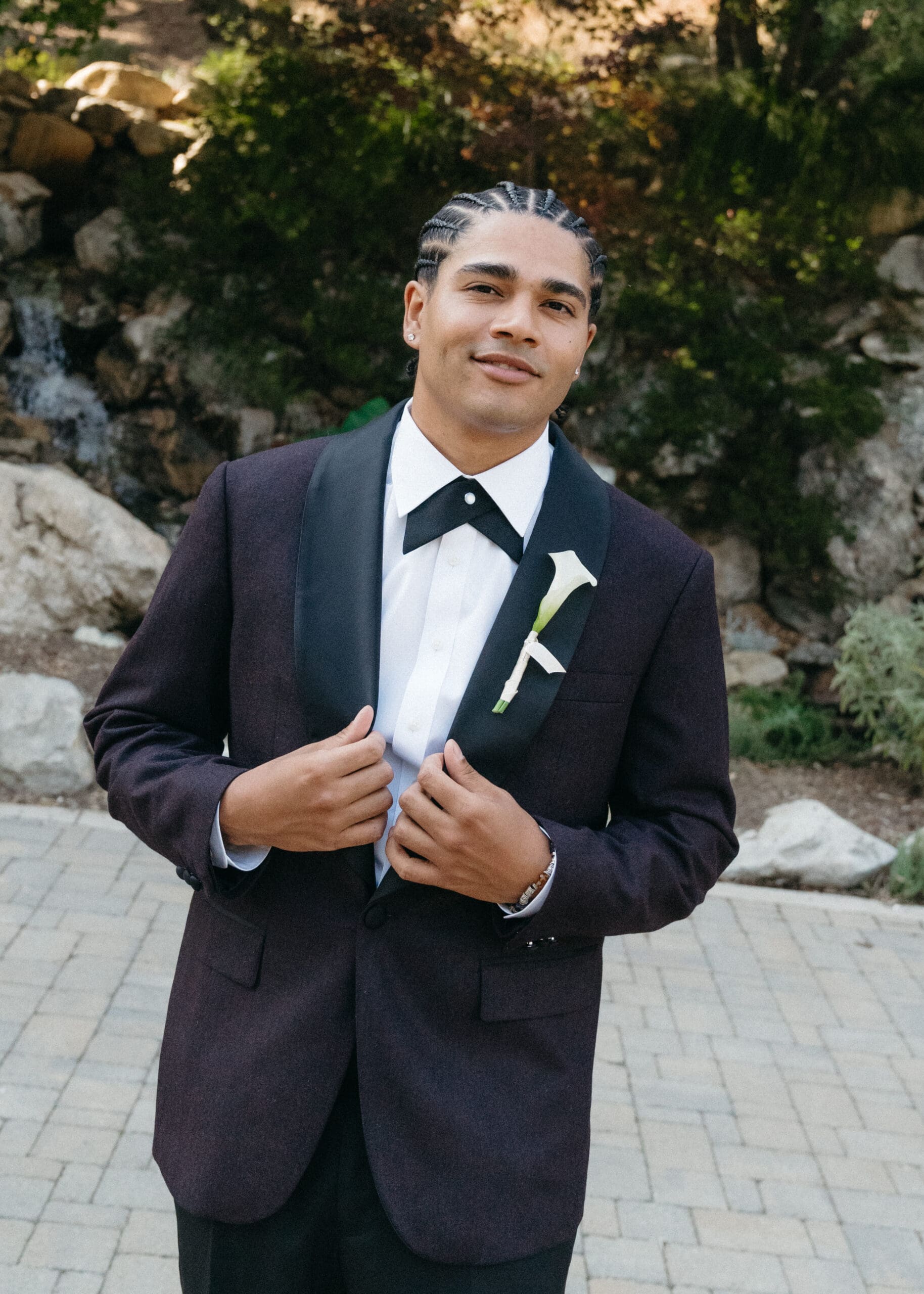 Editorial groom wedding suit