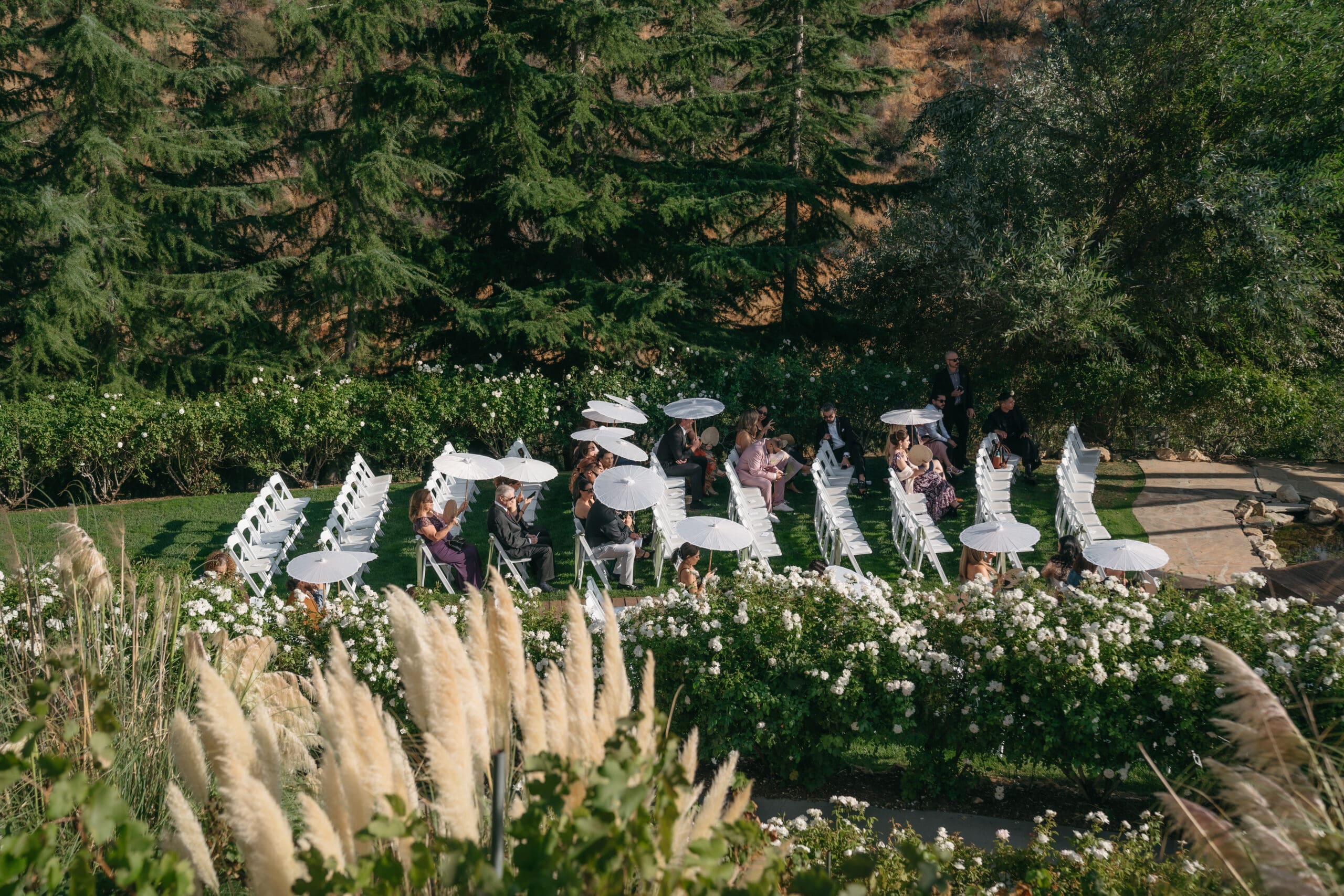 Wedding ceremony at Serendipity Gardens in Oak Glen, CA